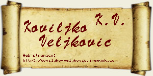 Koviljko Veljković vizit kartica
